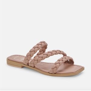 NWT Dolce Vita Iman Sandal Cafe Stella Braided Vegan Leather Sandal Size 6